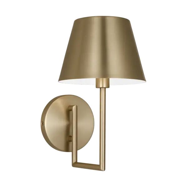 The Ender Small Sconce delivers sophisticated lighting in a compact form. Its satin brass finish adds warmth and elegance to intimate spaces, making it ideal for powder rooms, hallways, and accent lighting applications.
