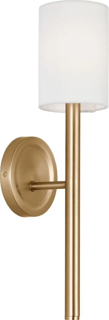 Egmont Tall Sconce in Satin Brass - Image 3