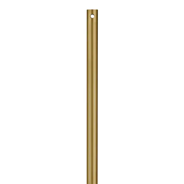 This 12-inch downrod provides the perfect solution for achieving optimal ceiling fan height in rooms with taller ceilings. The burnished brass finish adds warmth and coordinates beautifully with brass or gold-toned fixtures.