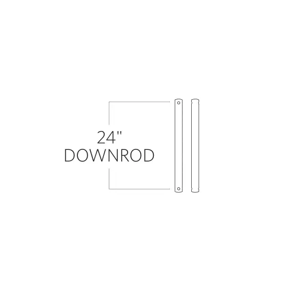 This 24-inch downrod provides the perfect solution for rooms with higher ceilings, ensuring proper fan blade clearance and maximum air movement efficiency. The warm Koa finish adds subtle elegance.