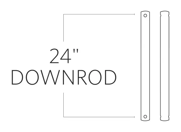 This 24-inch downrod provides the perfect solution for rooms with higher ceilings, ensuring proper fan blade clearance and maximum air movement efficiency. The versatile Washed Grey finish complements multiple design styles.