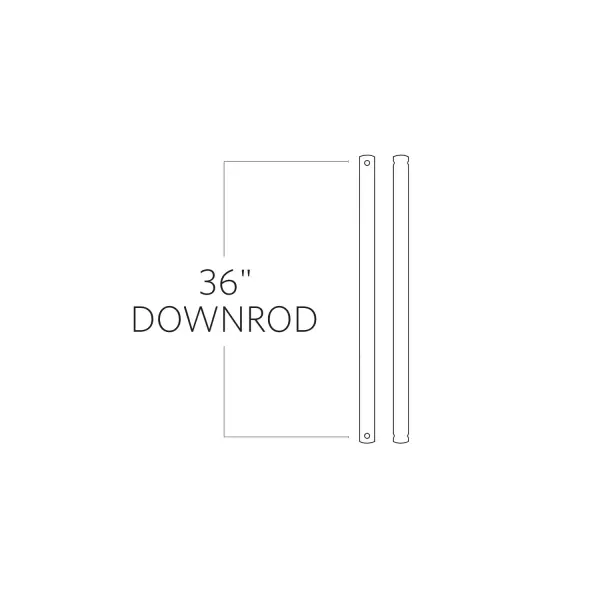 This 36-inch downrod provides the extra length needed for proper ceiling fan installation in rooms with high ceilings. The Koa finish coordinates with Visual Comfort's fan collections for a cohesive look.