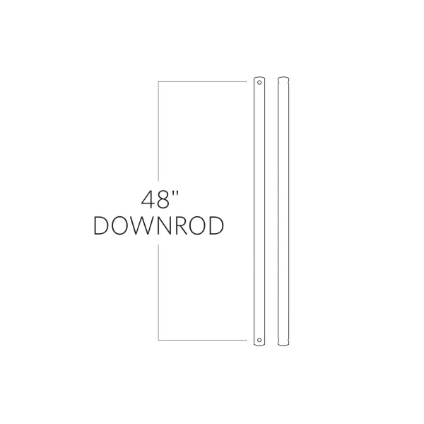 This 48-inch downrod provides essential extension for ceiling fans in rooms with high ceilings, finished in a warm Koa tone that complements transitional and contemporary interiors. Ideal for optimizing airflow in tall spaces.