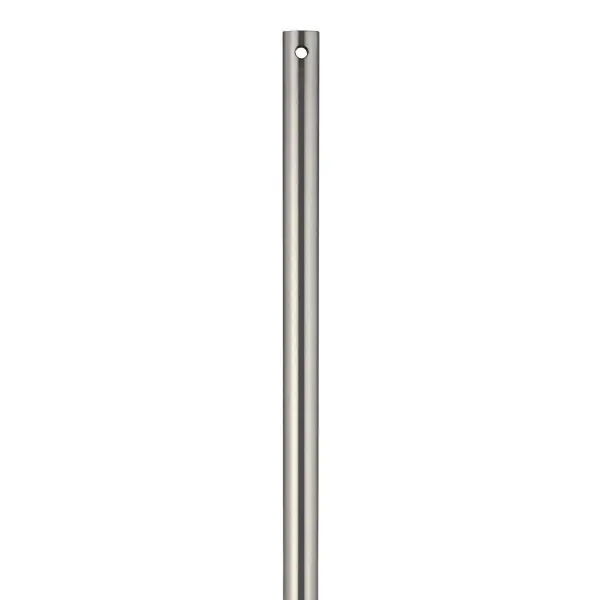 This 72-inch downrod provides the extra length needed for proper ceiling fan installation in rooms with high ceilings. The brushed steel finish offers a neutral, contemporary look that coordinates with most fan styles.