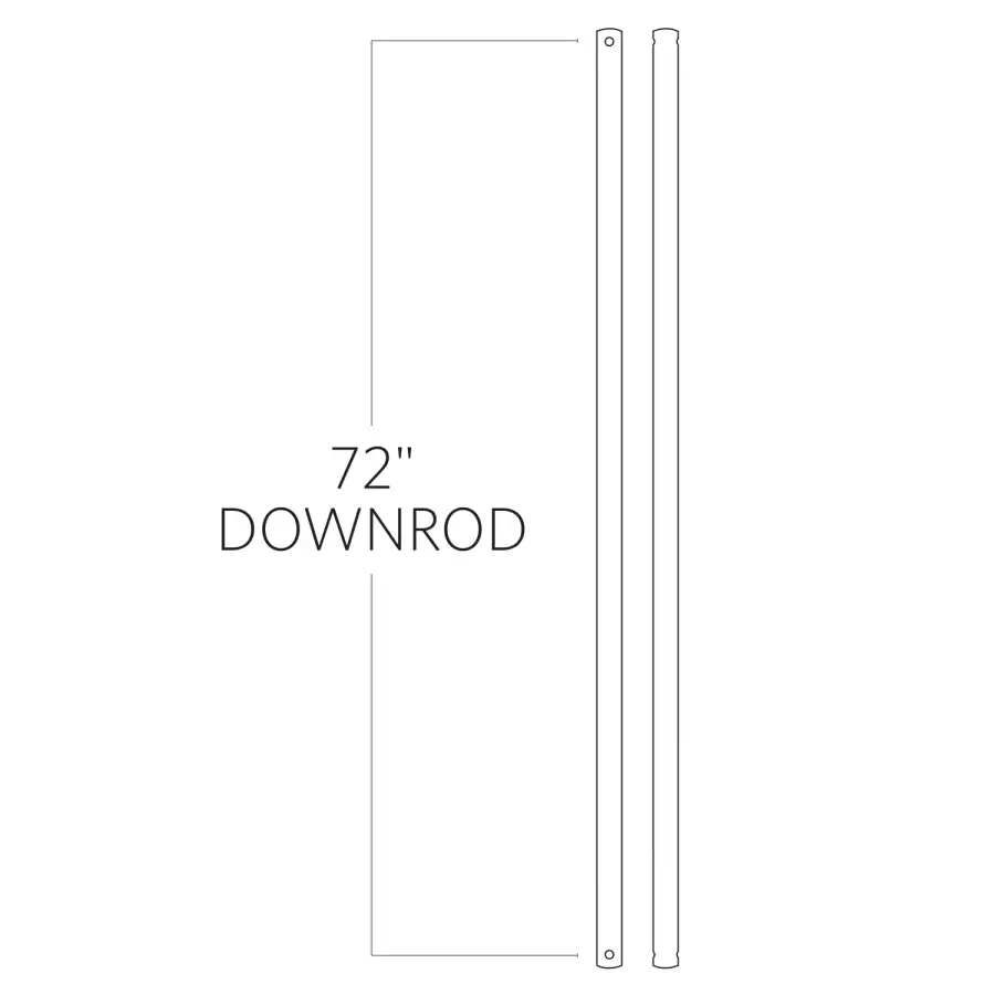 Universal 72" Downrod in Koa
