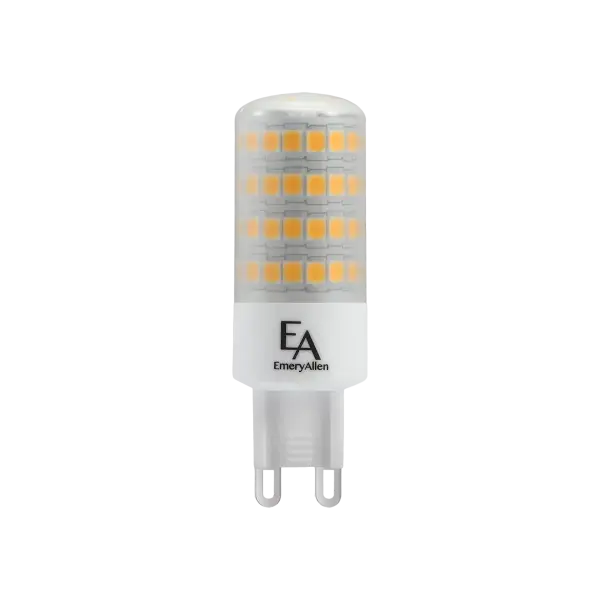 This 4.5W G9 LED bulb delivers 450 lumens of warm 3000K light while consuming minimal energy. The frosted finish provides soft, even illumination ideal for decorative fixtures and sconces throughout the home.
