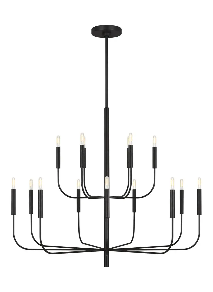 Brianna 15-Light Chandelier in Aged Iron