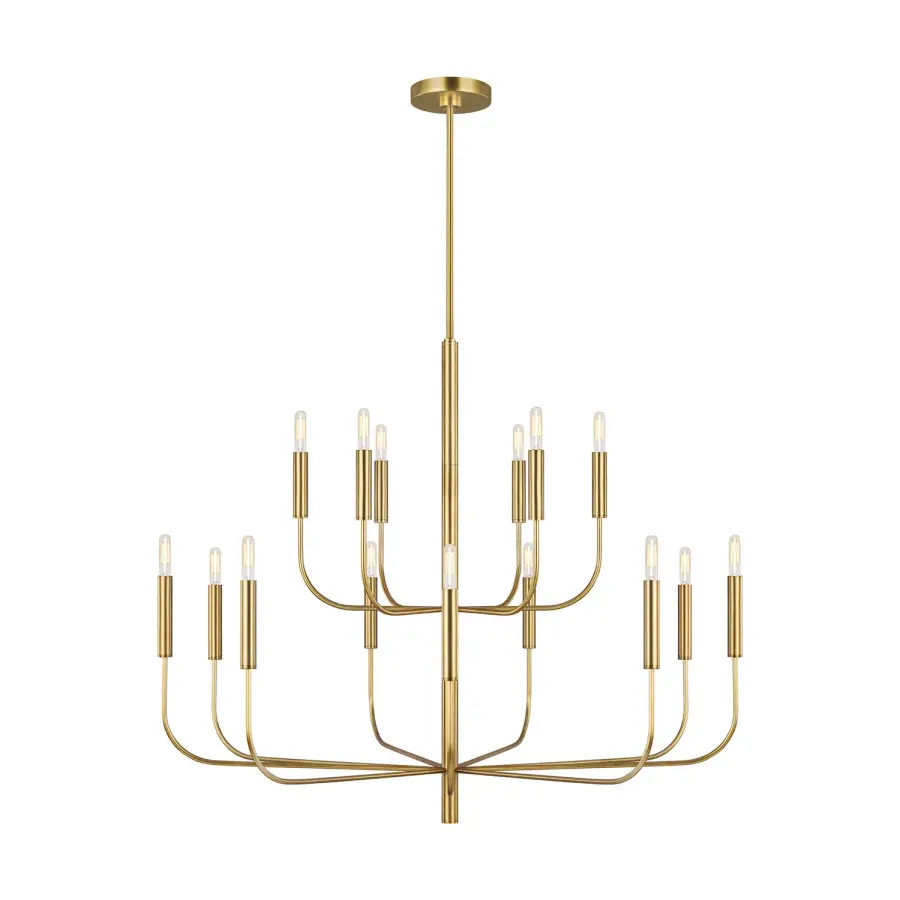 Brianna 15-Light Multi-Tier Chandelier in Burnished Brass