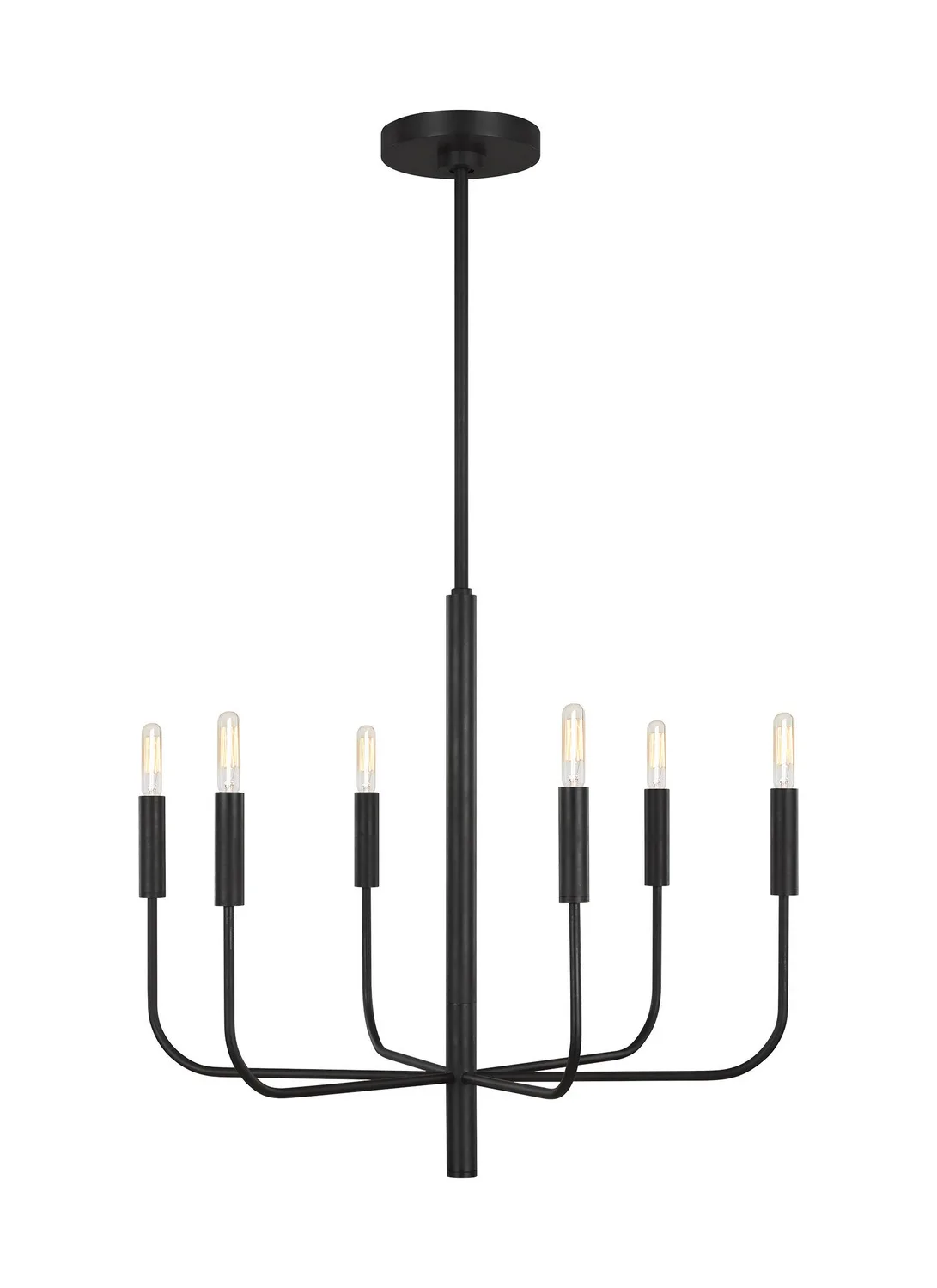 Brianna Six Light Chandelier in Aged Iron