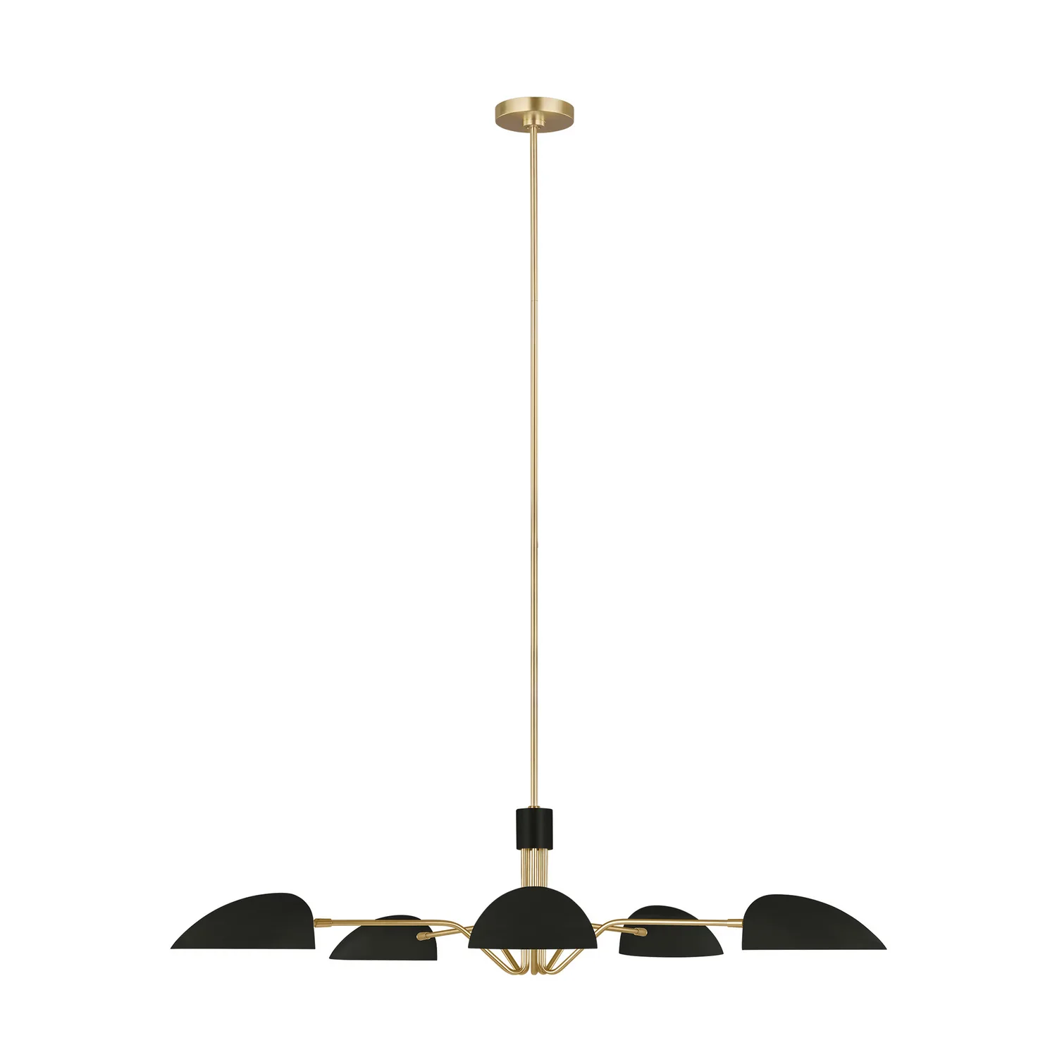 Jane Five Light Chandelier in Midnight Black