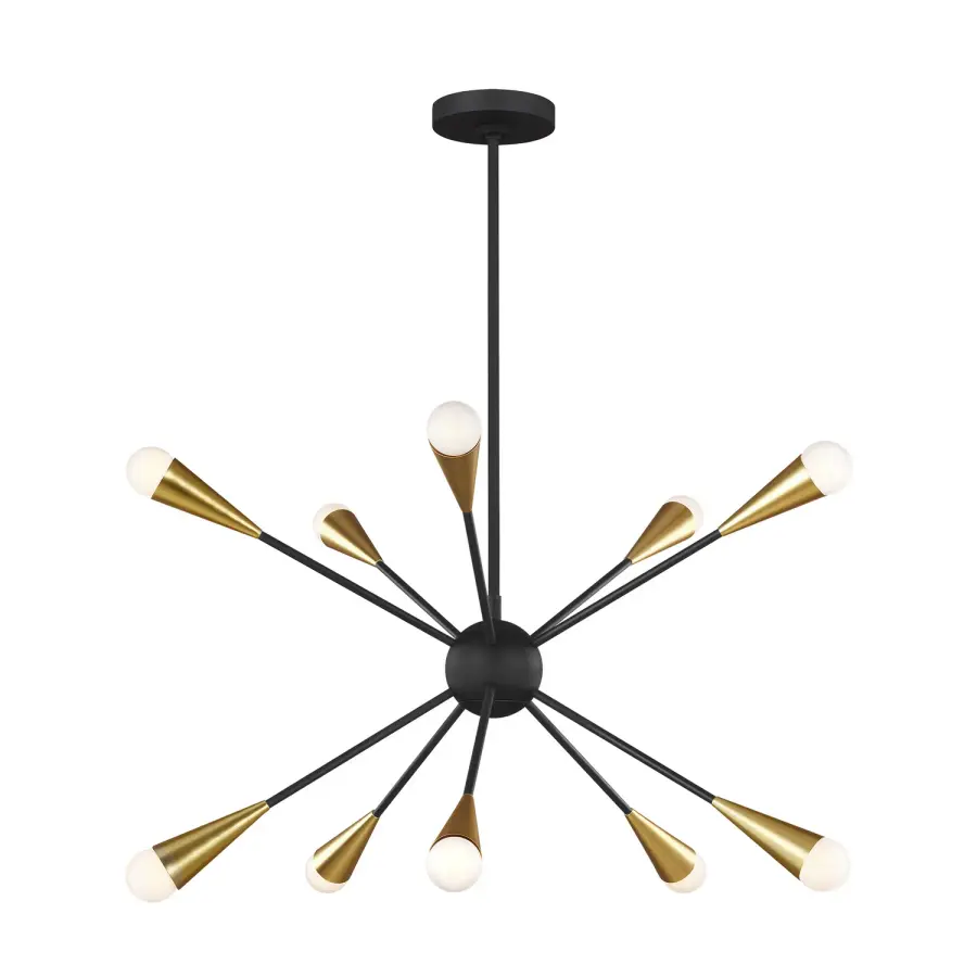 Jax 10-Light Chandelier in Midnight Black