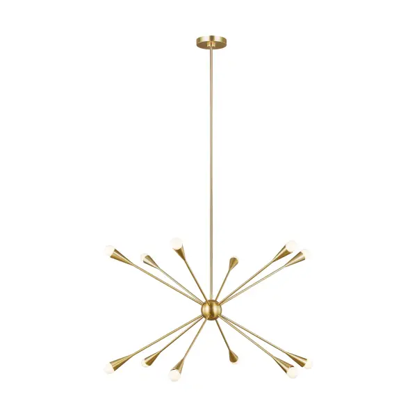 Jax 12-Light Chandelier in Burnished Brass