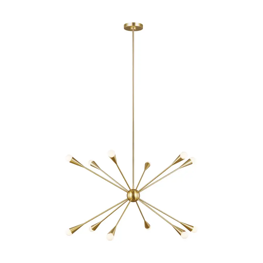 Jax 12-Light Chandelier in Burnished Brass