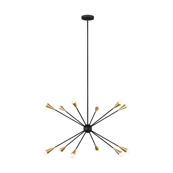 Jax 12-Light Chandelier in Midnight Black