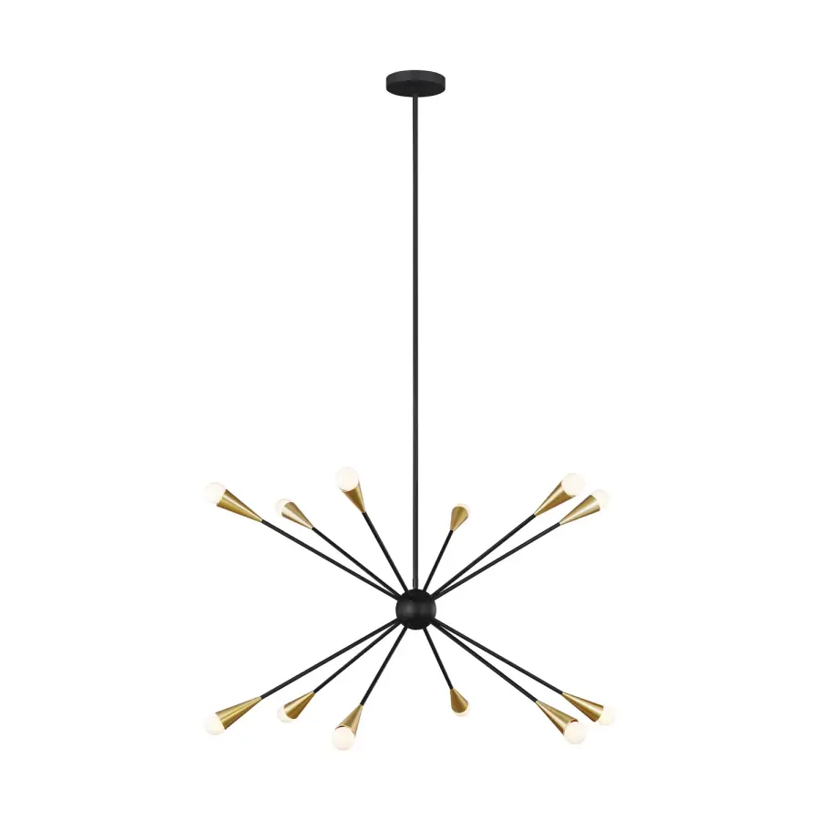 Jax 12-Light Chandelier in Midnight Black