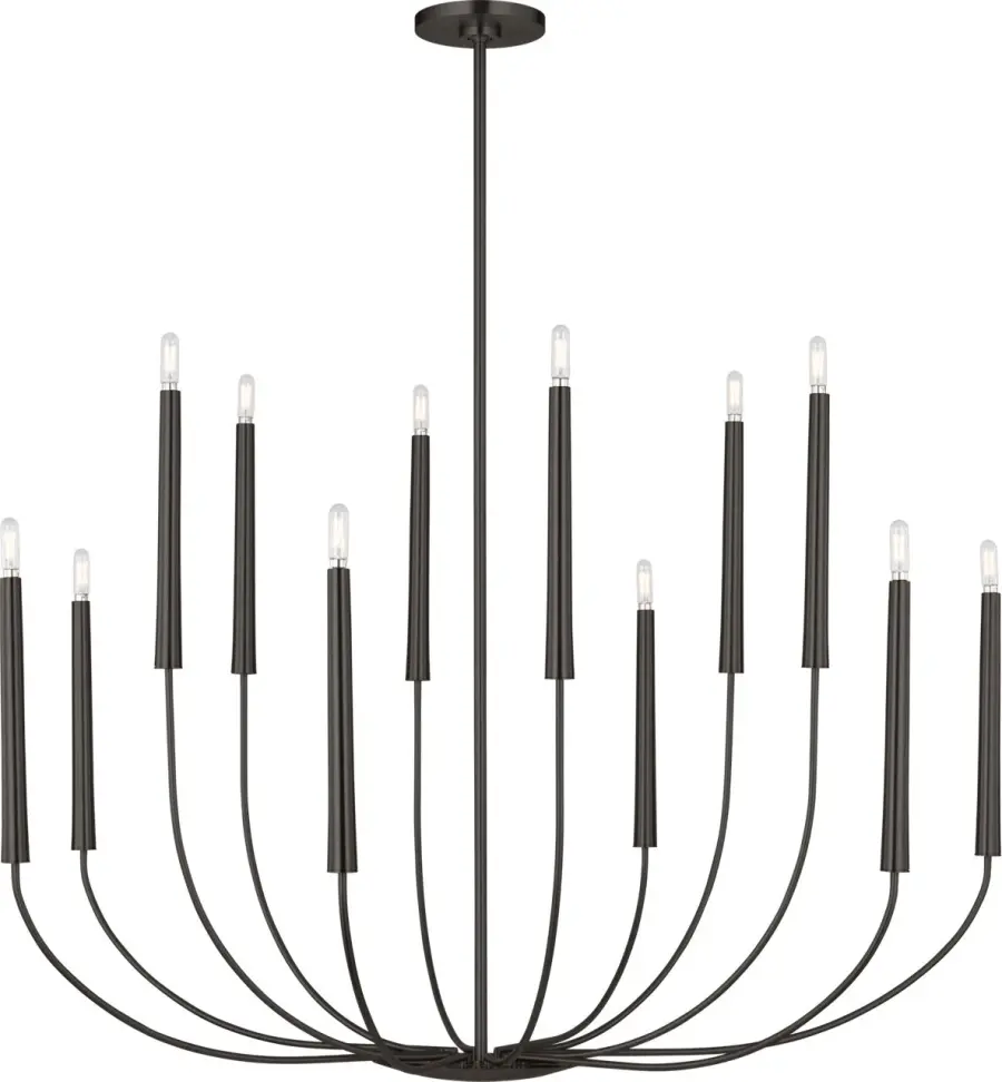 Lois 48" Chandelier in Aged Iron - Image 1