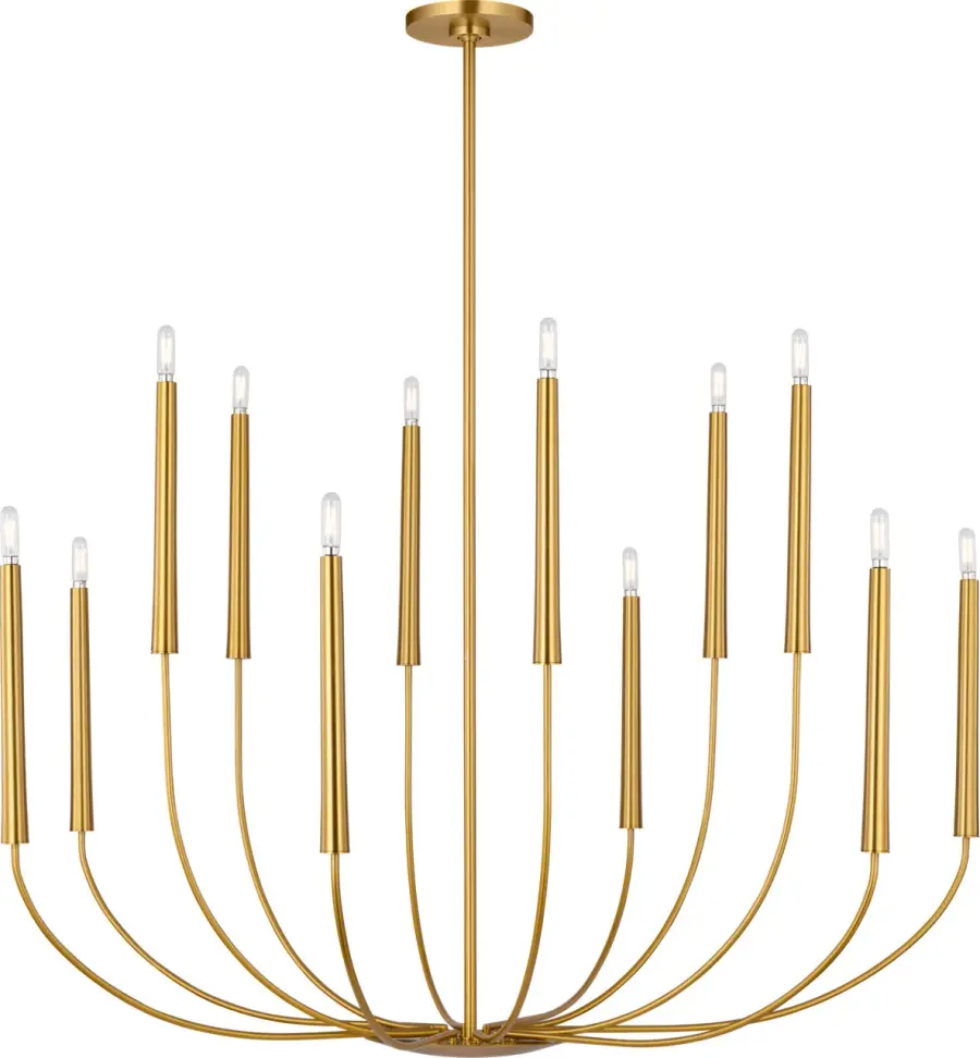 Lois 48" Chandelier in Burnished Brass - Image 1