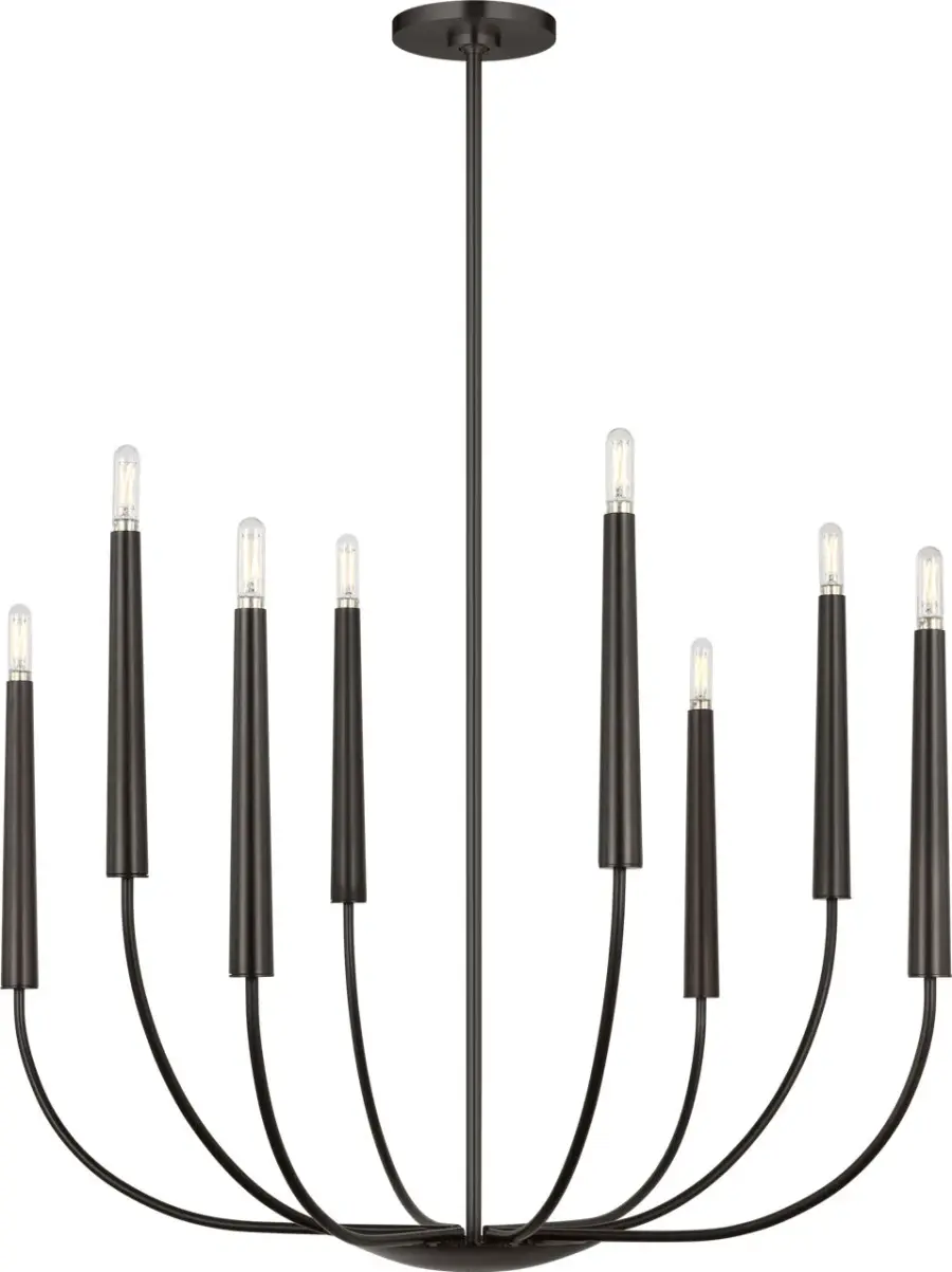 Lois 34" Chandelier in Aged Iron - Image 1