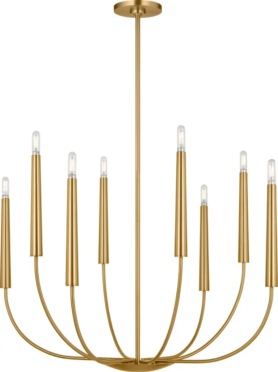 Lois 34" Chandelier in Burnished Brass - Image 1
