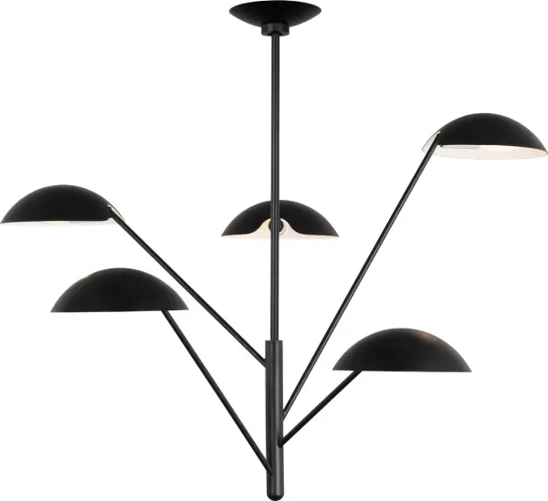 Nevel Tall Chandelier in Aged Iron - Image 1