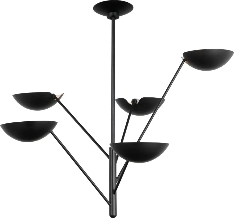 Nevel Tall Chandelier in Aged Iron - Image 2