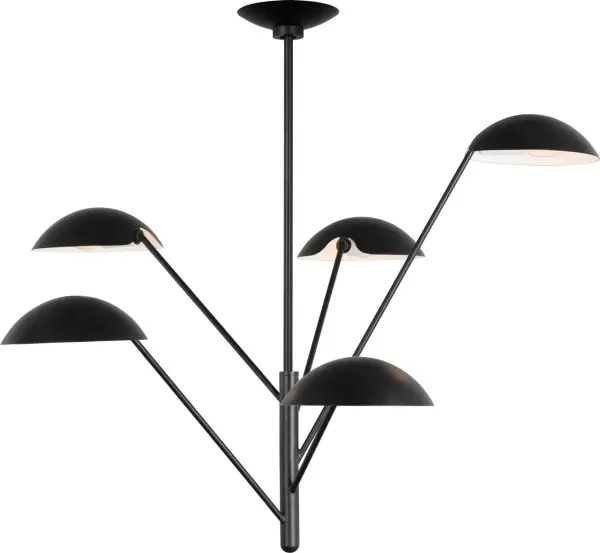 Nevel Tall Chandelier in Aged Iron - Image 3
