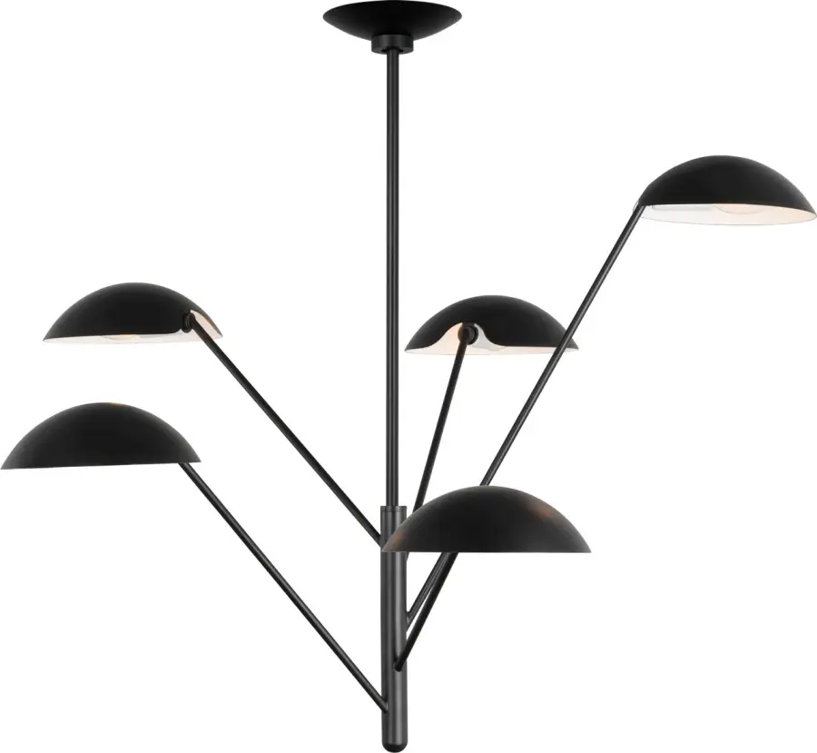 Nevel Tall Chandelier in Aged Iron - Image 3