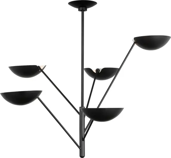 Nevel Tall Chandelier in Aged Iron - Image 4