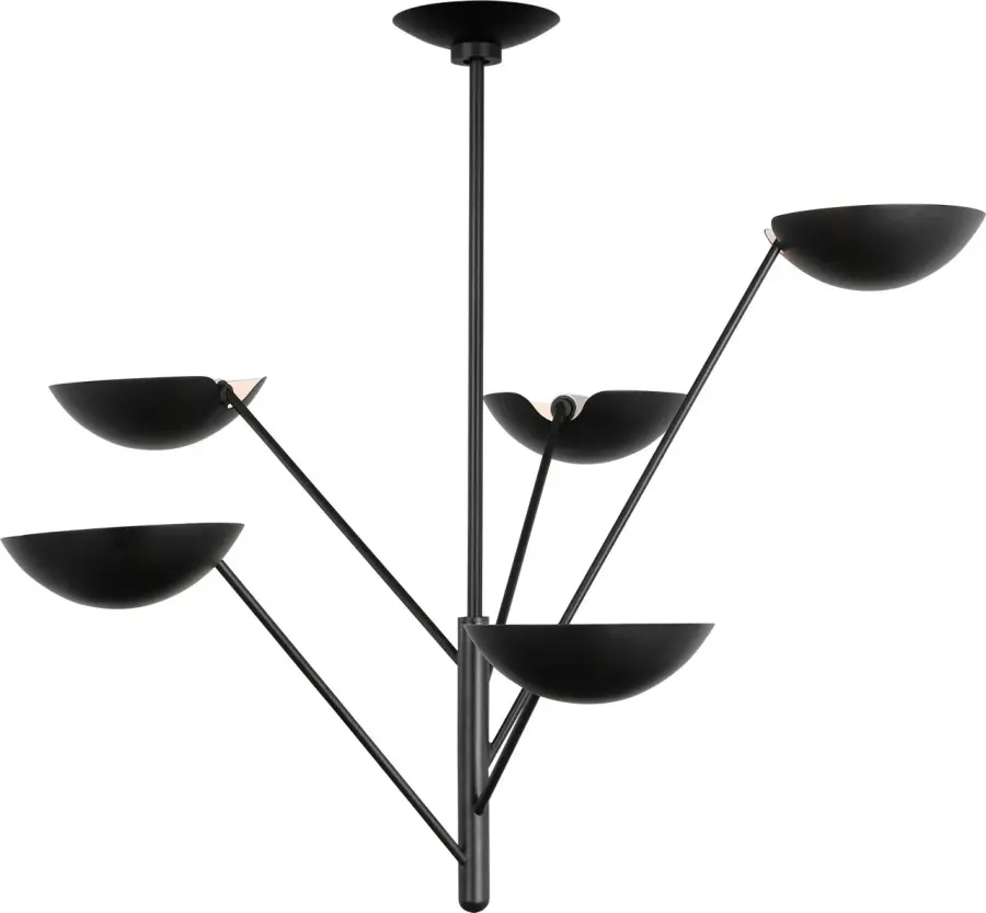 Nevel Tall Chandelier in Aged Iron - Image 4