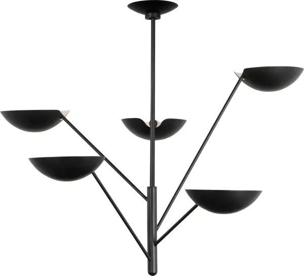 Nevel Tall Chandelier in Aged Iron - Image 5