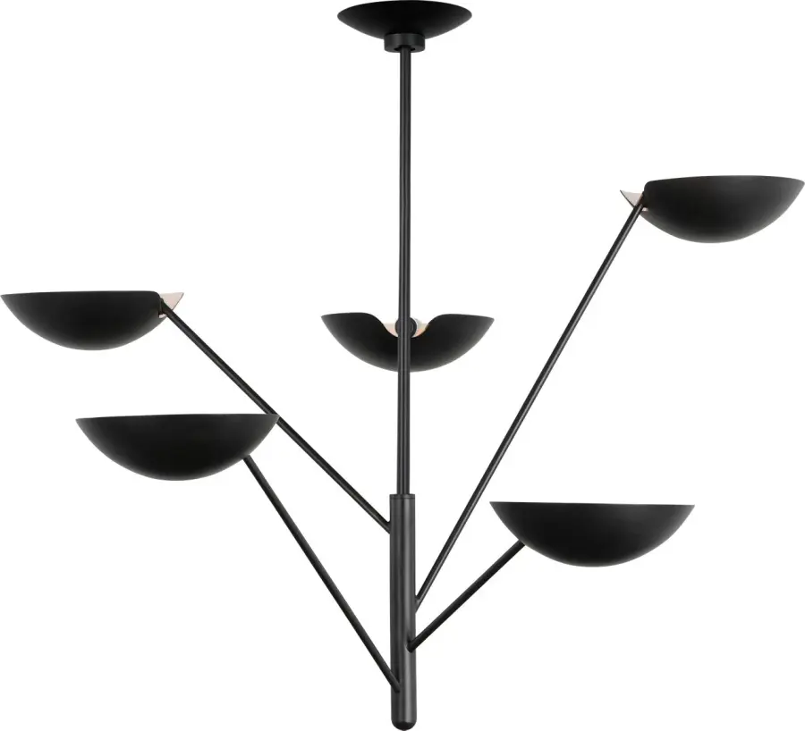 Nevel Tall Chandelier in Aged Iron - Image 5