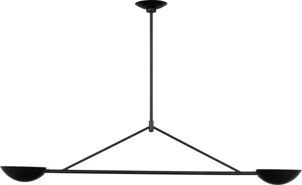 Nevel Medium Linear Chandelier in Aged Iron - Image 2