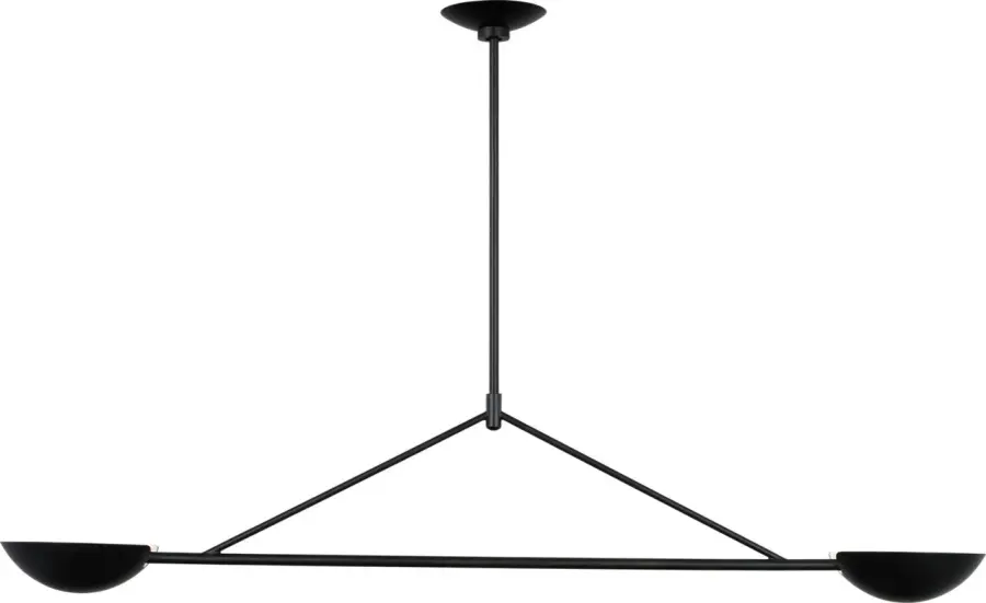 Nevel Medium Linear Chandelier in Aged Iron - Image 2