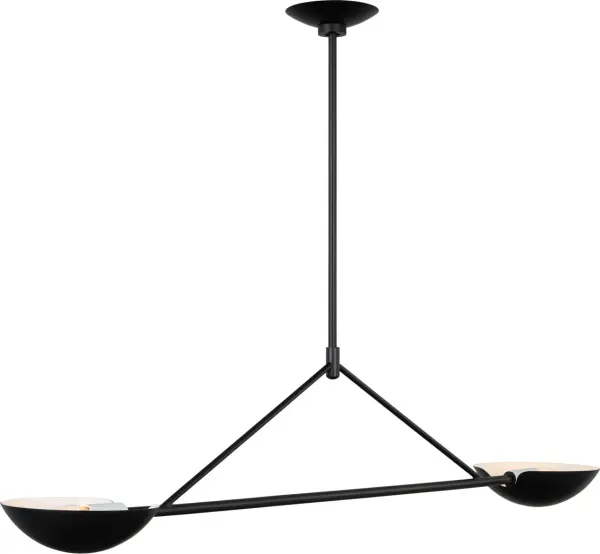 Nevel Medium Linear Chandelier in Aged Iron - Image 3