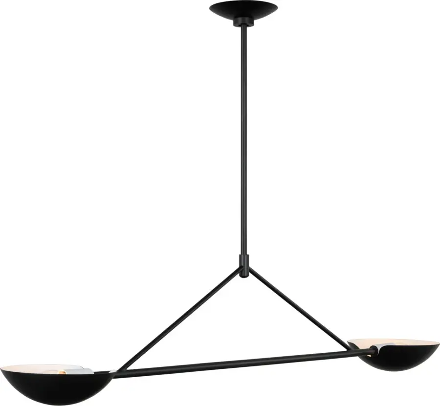 Nevel Medium Linear Chandelier in Aged Iron - Image 3