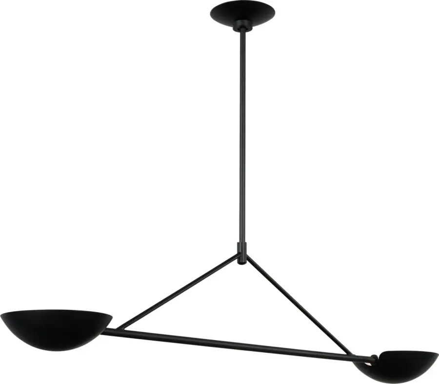 Nevel Medium Linear Chandelier in Aged Iron - Image 4