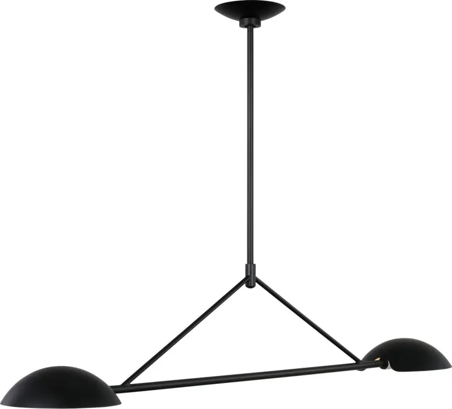 Nevel Medium Linear Chandelier in Aged Iron - Image 6