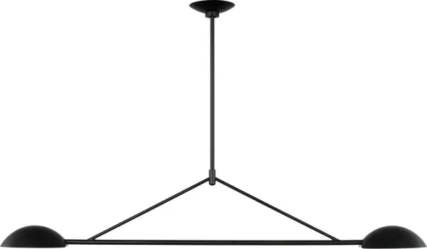 Nevel Medium Linear Chandelier in Aged Iron - Image 8