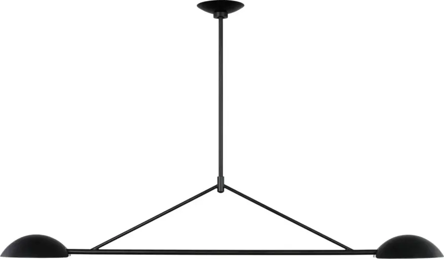 Nevel Medium Linear Chandelier in Aged Iron - Image 8
