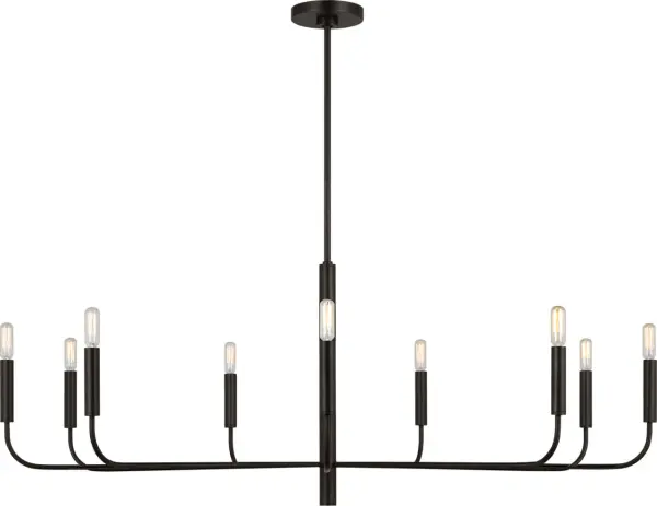 Brianna Wide Chandelier in Aged Iron - Image 1