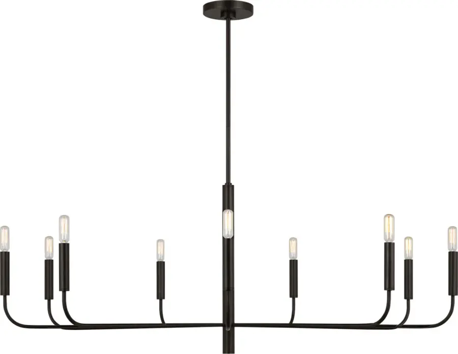 Brianna Wide Chandelier in Aged Iron - Image 1