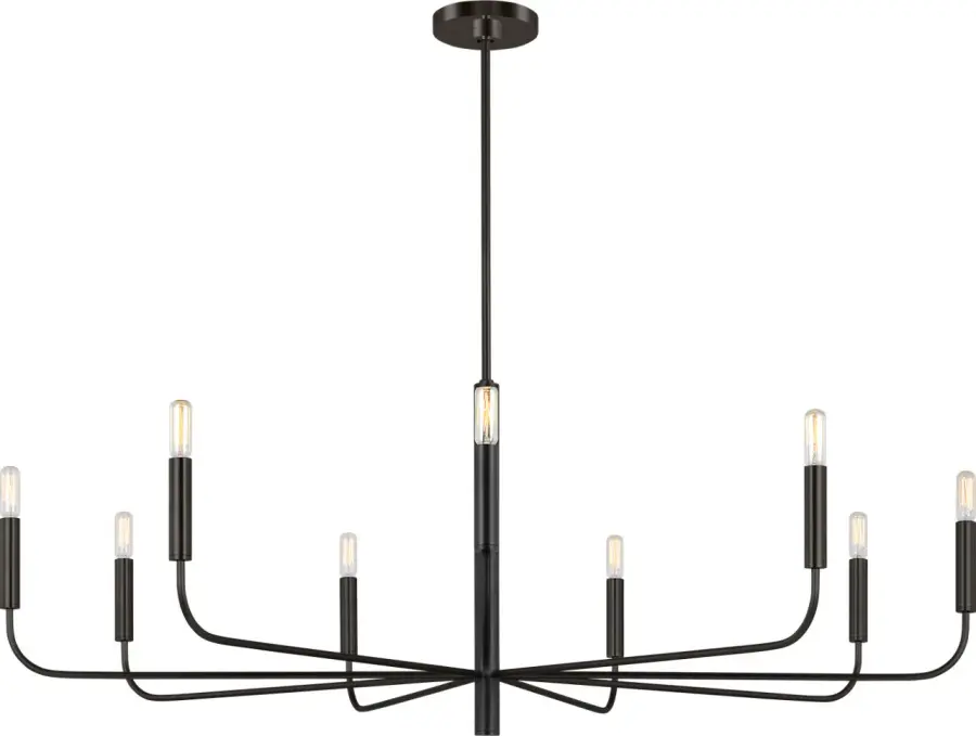Brianna Wide Chandelier in Aged Iron - Image 2