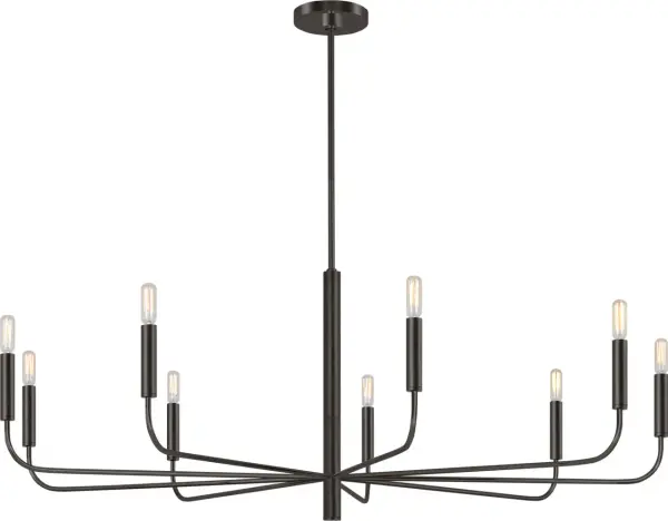 Brianna Wide Chandelier in Aged Iron - Image 3