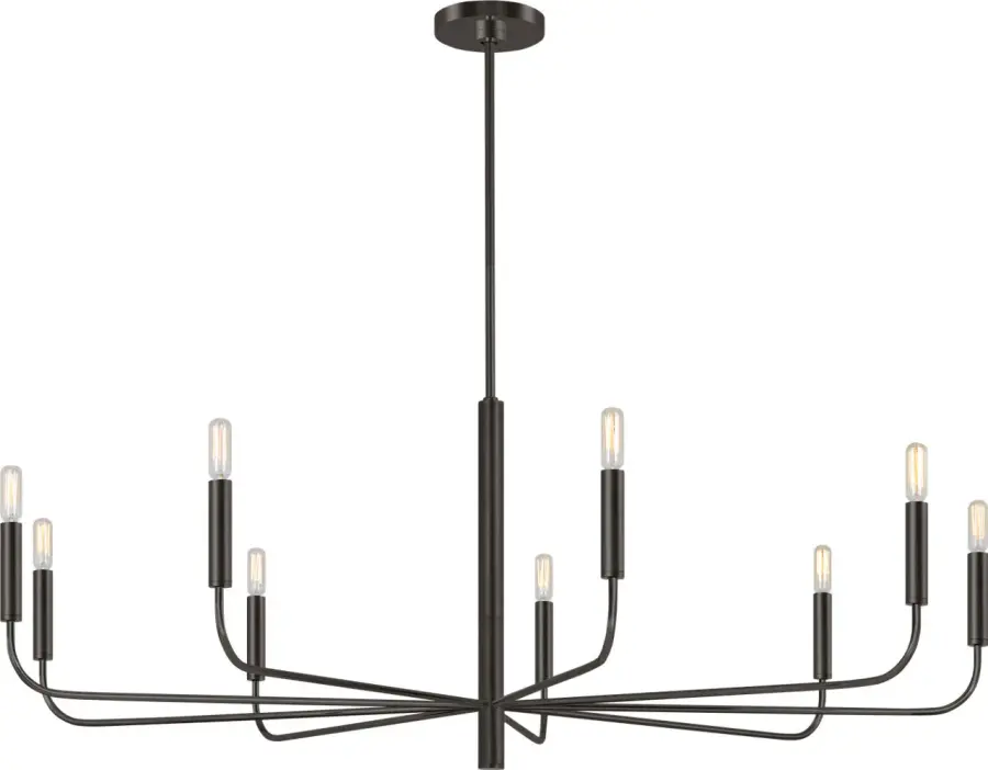 Brianna Wide Chandelier in Aged Iron - Image 3