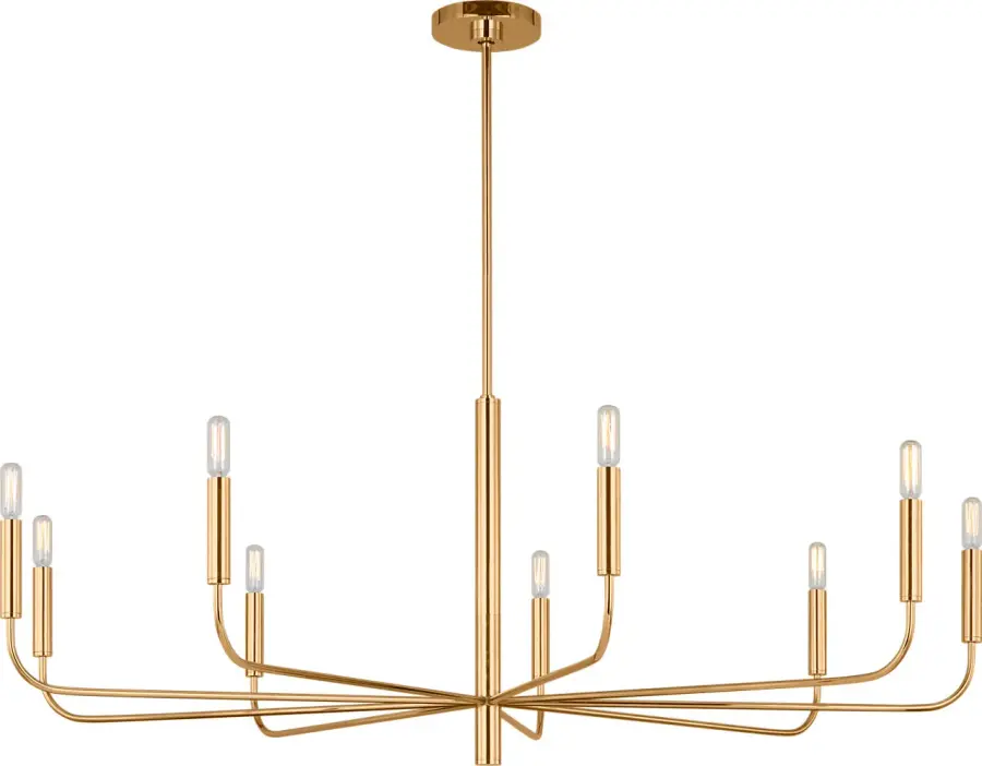 Brianna Wide Chandelier in Burnished Brass - Image 3