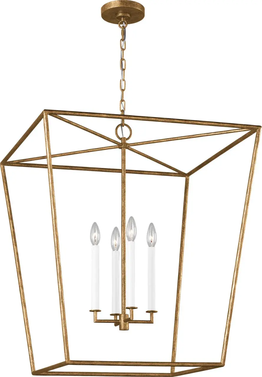 Viota Large Lantern in Casted Gild - Image 3