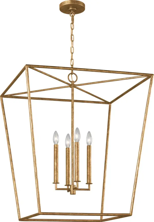 Viota Large Lantern in Casted Gild - Image 4