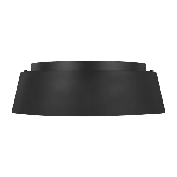 Asher Three Light Flush Mount in Midnight Black
