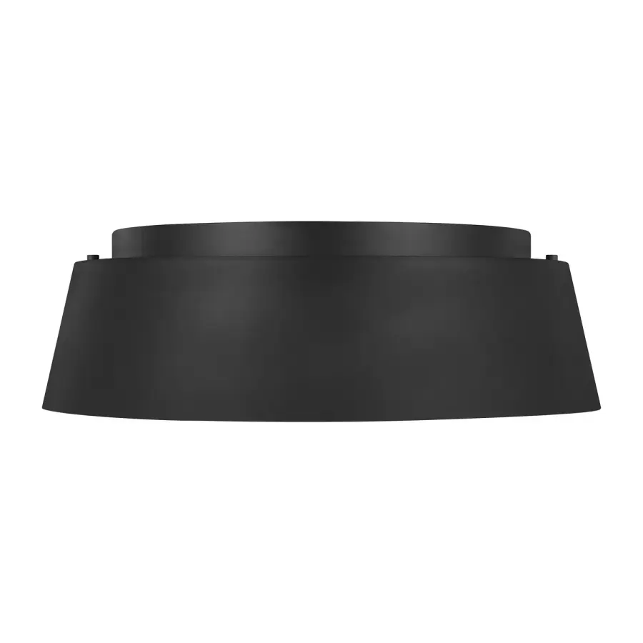 Asher Three Light Flush Mount in Midnight Black