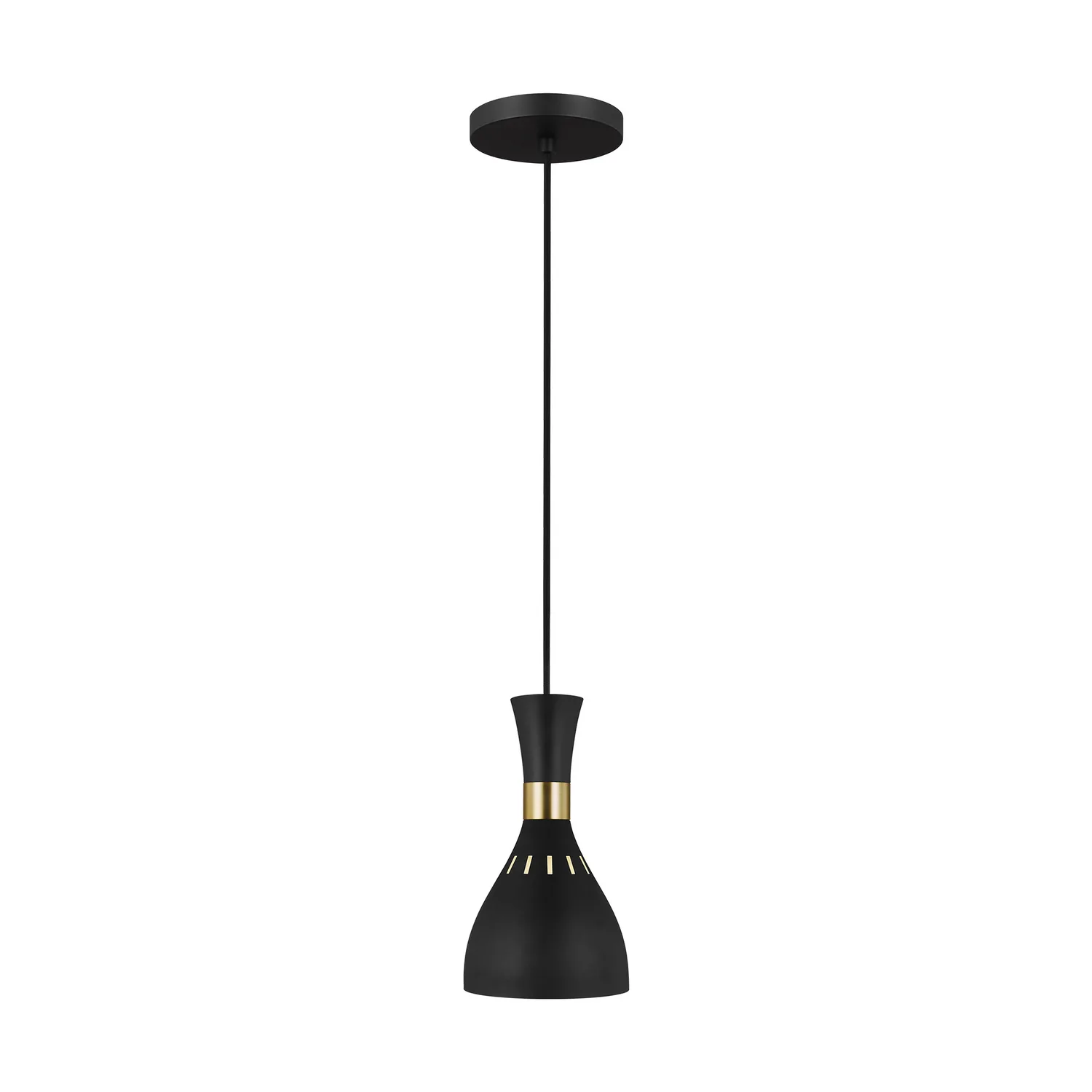Joan One Light Pendant in Midnight Black